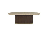 DN07000 Clayten Dining Table with Natural Marble Top