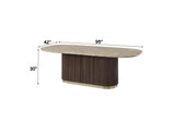 DN07000 Clayten Dining Table with Natural Marble Top