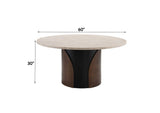 DN07030 Rufina Round Dining Table with Marble Top