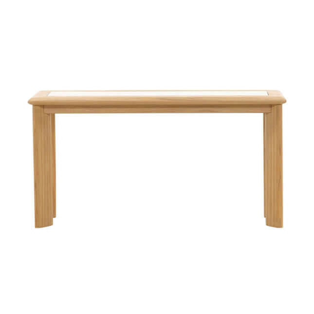 Wooden table on a white background