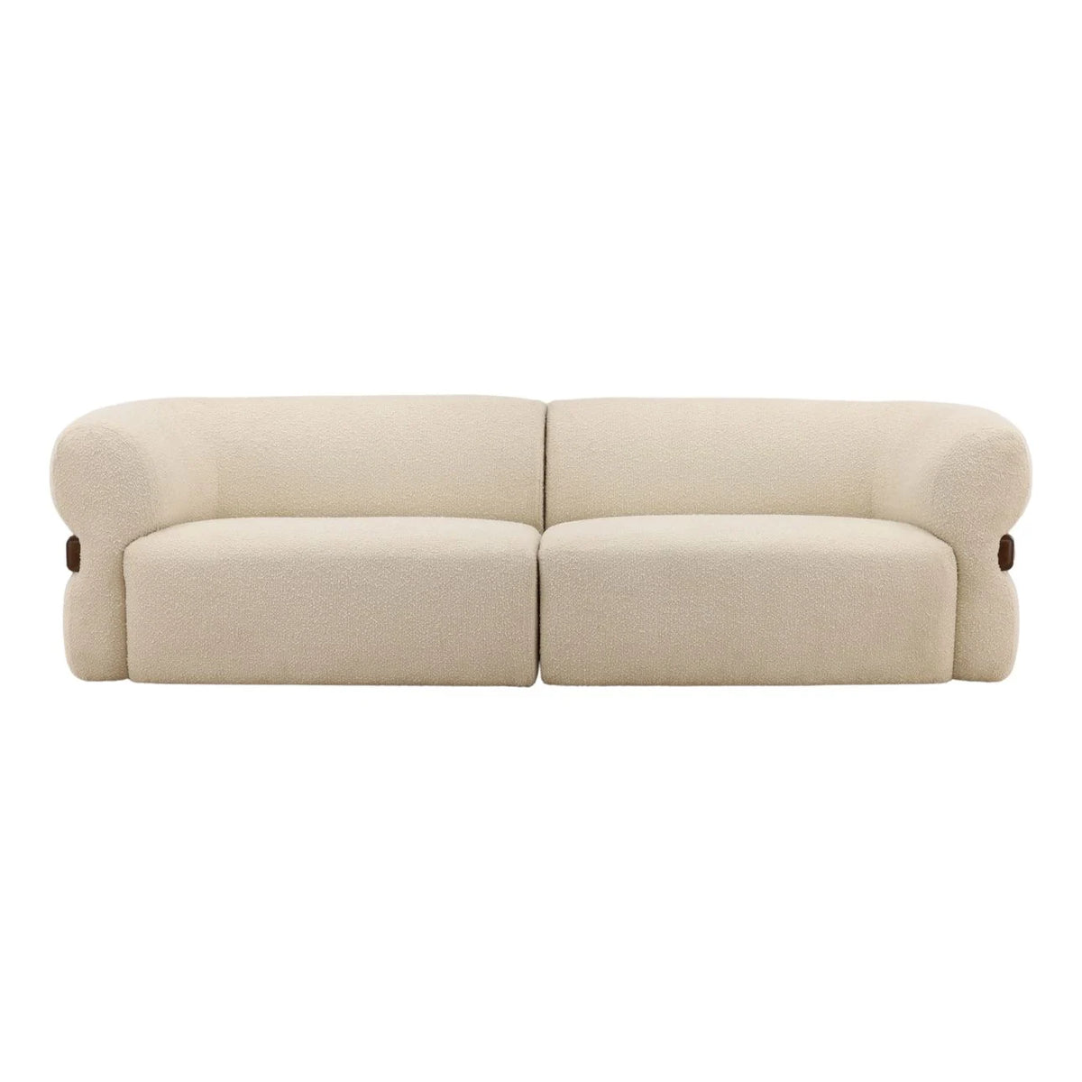 Beige sofa on a white background