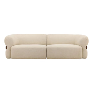 Beige sofa on a white background