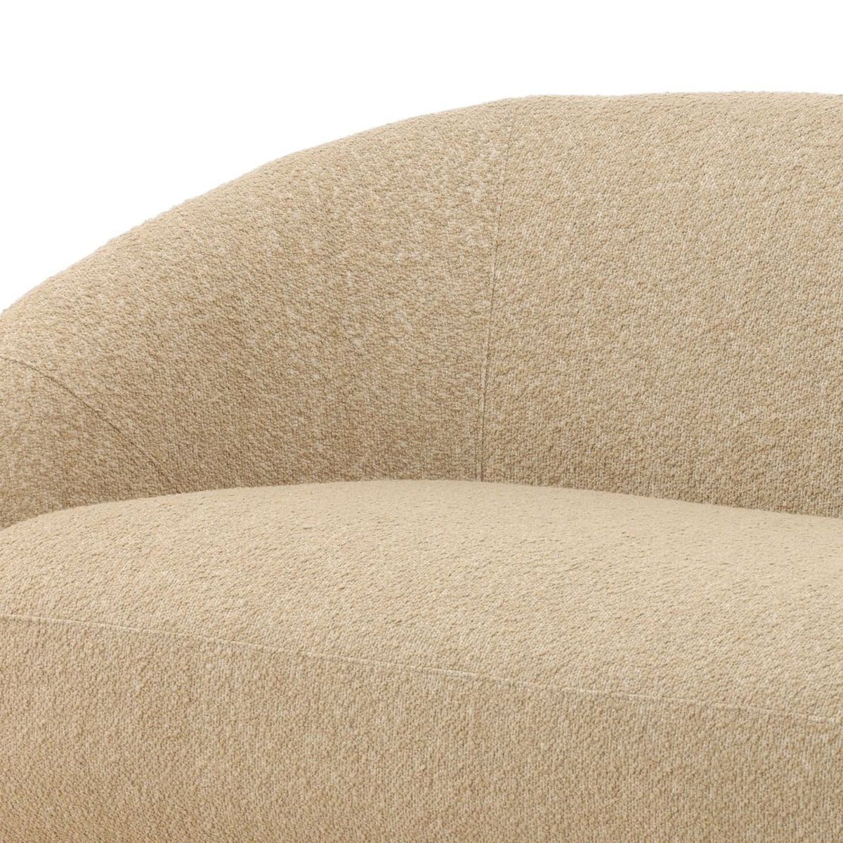 Close-up of a beige textured chair with a white background