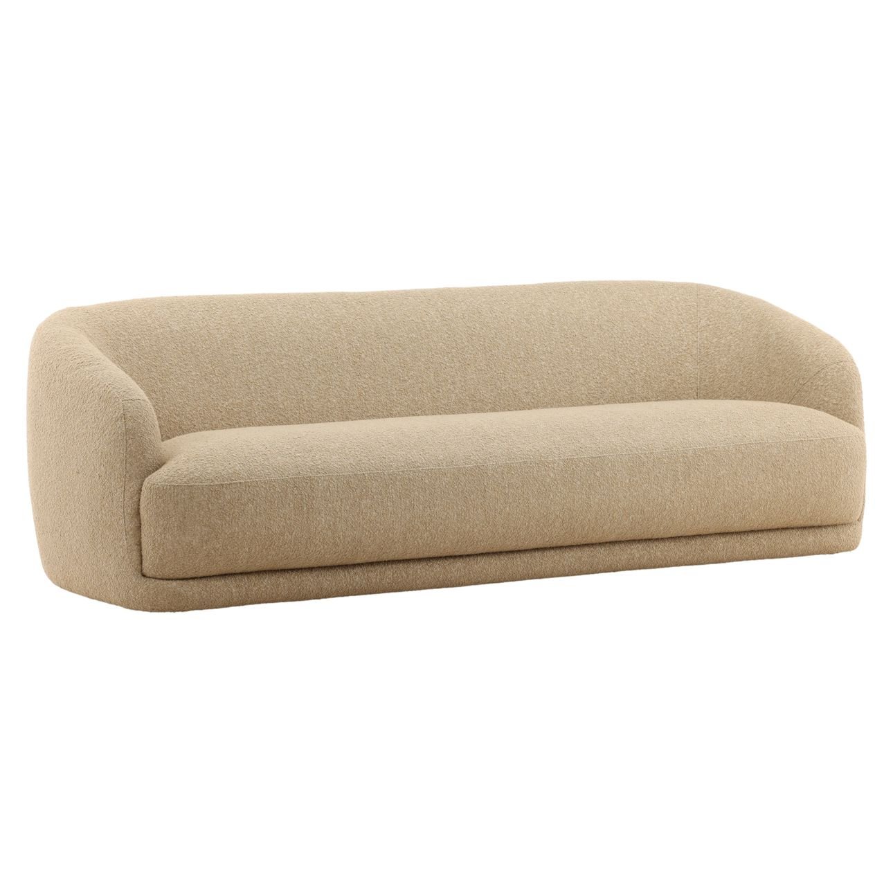 Beige sofa on a white background