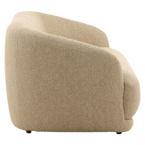 Beige armchair on a white background