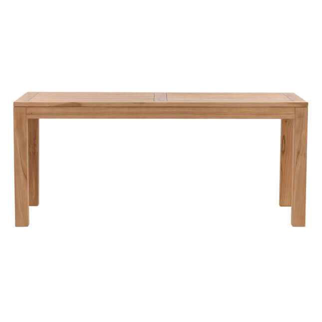 Wooden dining table on a white background