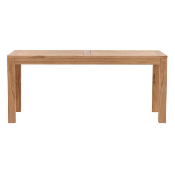 Wooden dining table on a white background