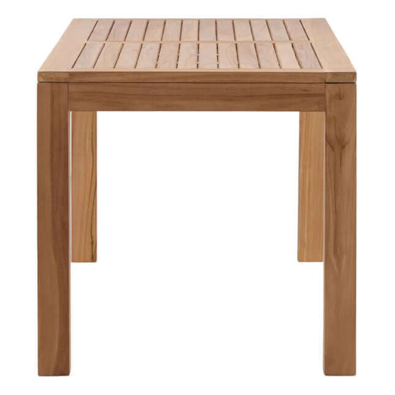 Wooden dining table on a white back ground