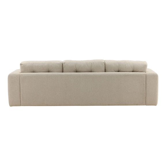 Beige sofa on a white background