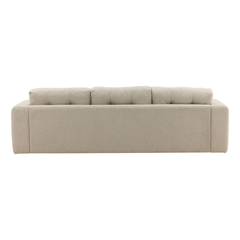 Beige sofa on a white background