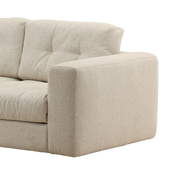 Beige sofa corner on a white background