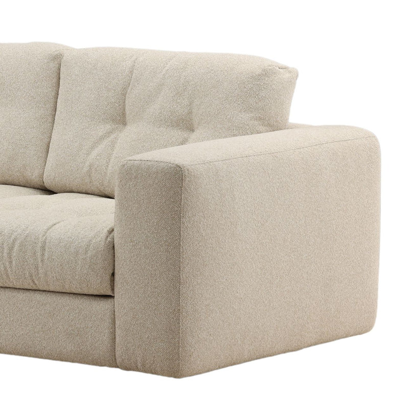 Beige sofa corner on a white background