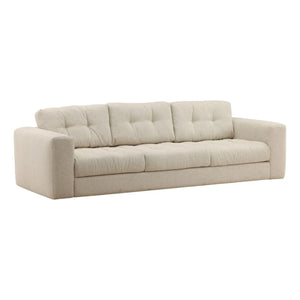 Beige sofa on a white background