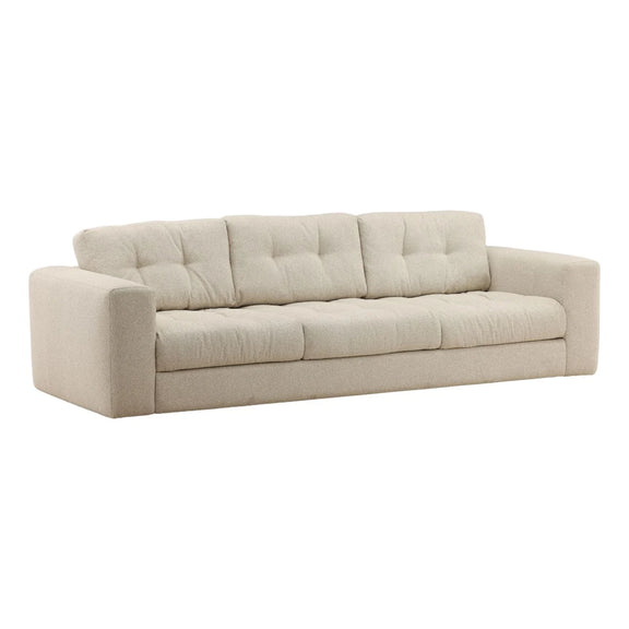 Beige sofa on a white background