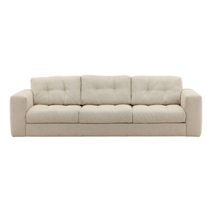 Beige sofa on a white background