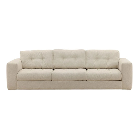 Beige sofa on a white background