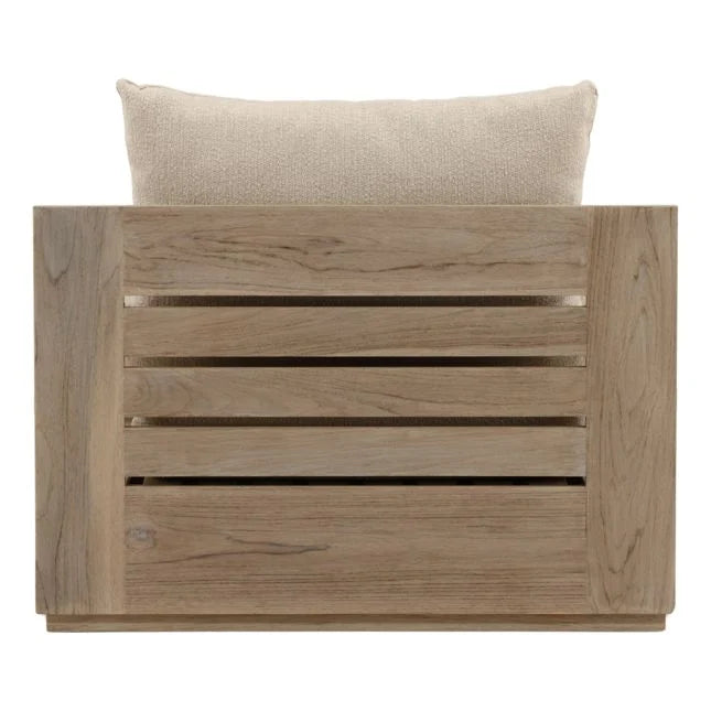 Wooden headboard with a pillow on a white background
