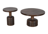 PJRT21 Liyana Solid Wood Round Coffee Table In Natural Tan