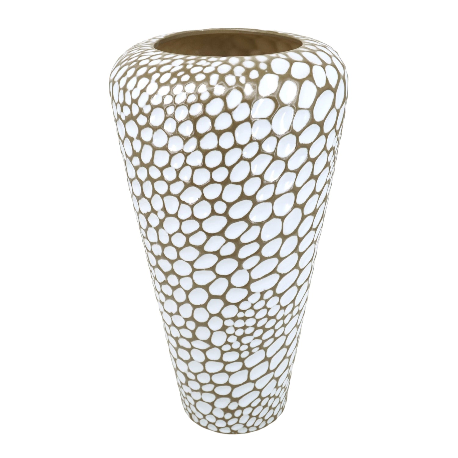 Puteri Ceramic Small Floor Vase - White