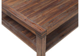 3F4121 Meadow Solid Wood Square Coffee Table In Brick Brown