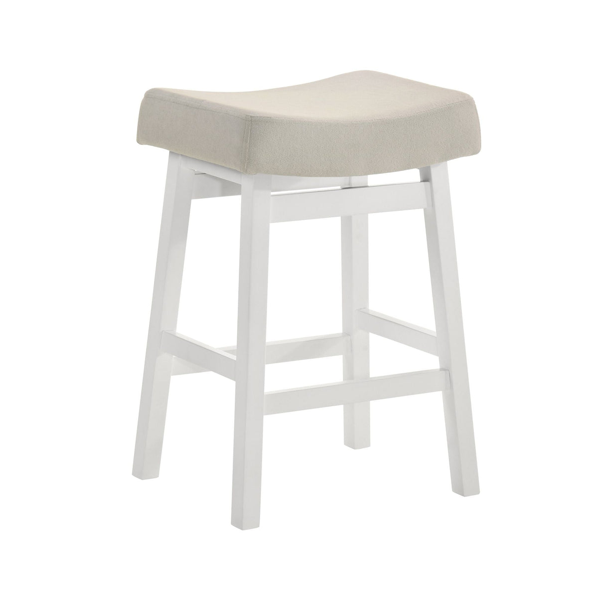 Lenon - Modern Farmhouse Wood Counter Height Kitchen Bar Stool
