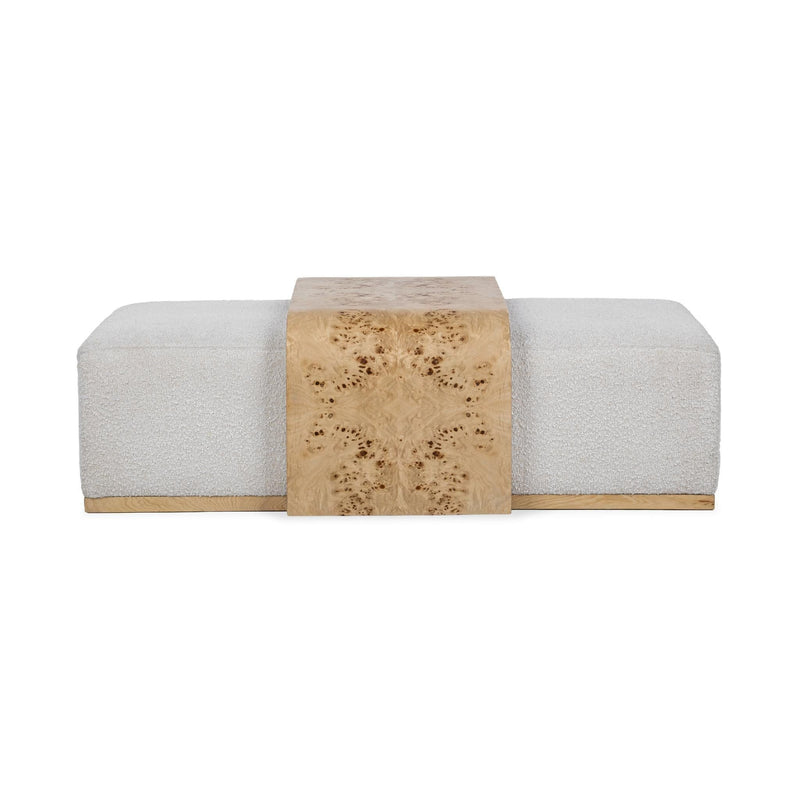 Kenan - Rectangle Ottoman Coffee Table - Creamy Ivory