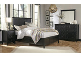 4N02L4 Paragon Wood Panel Bed In Black