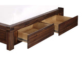 3F41D4 Meadow Solid Wood Footboard Storage Bed In Brick Brown
