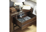 4G2281P Element Charging Station Nightstand In Chocolate Brown