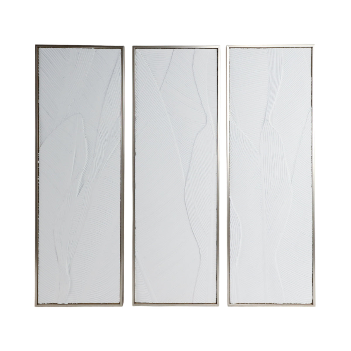 16" x 48" Bradenton Leaves Wall Decor (Set of 3) - Gold / Gray
