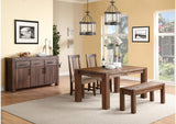 3F4161 Meadow Solid Wood Extending Dining Table In Brick Brown