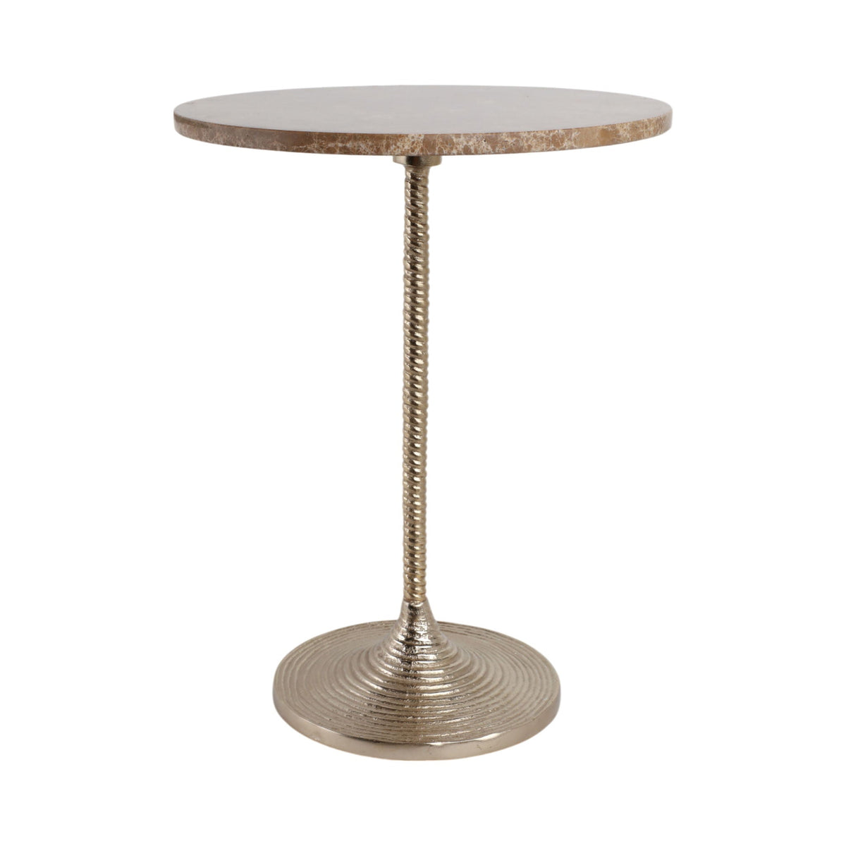 Twisted Accent Table Marble Top - Tan / Gold