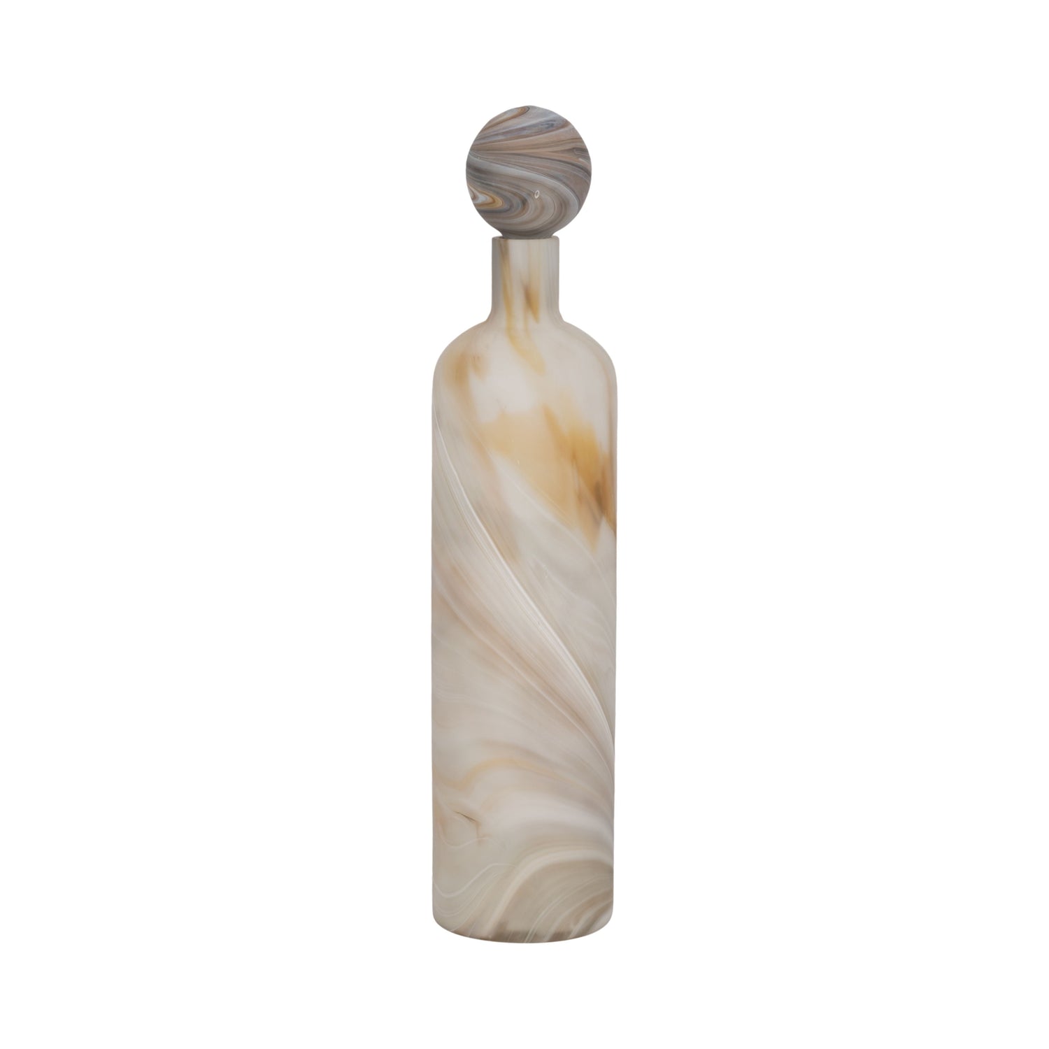 13" Sutton Gray Glass Bottle Small - Gray