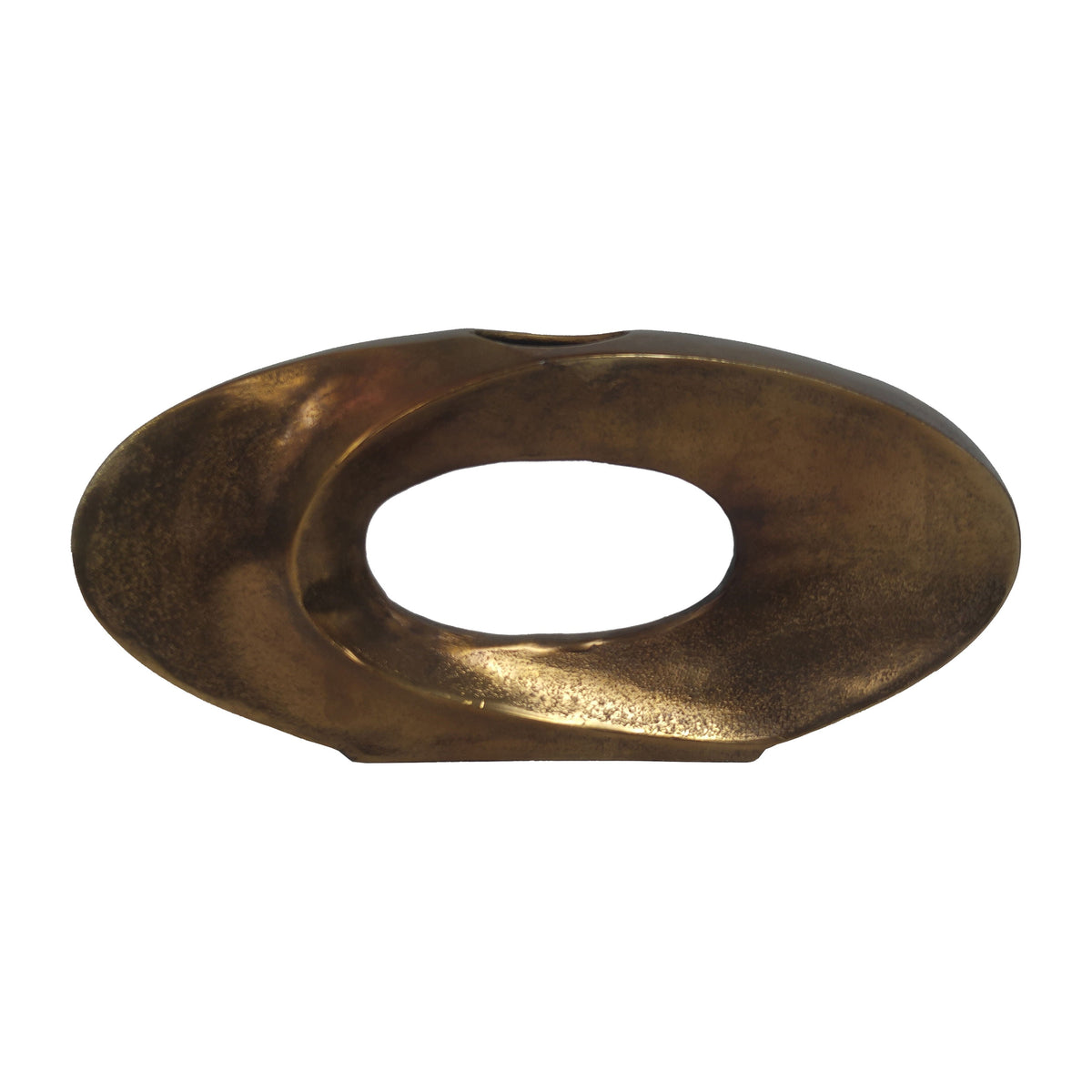 15" Belcove Metal Cut-Out Vase - Bronze