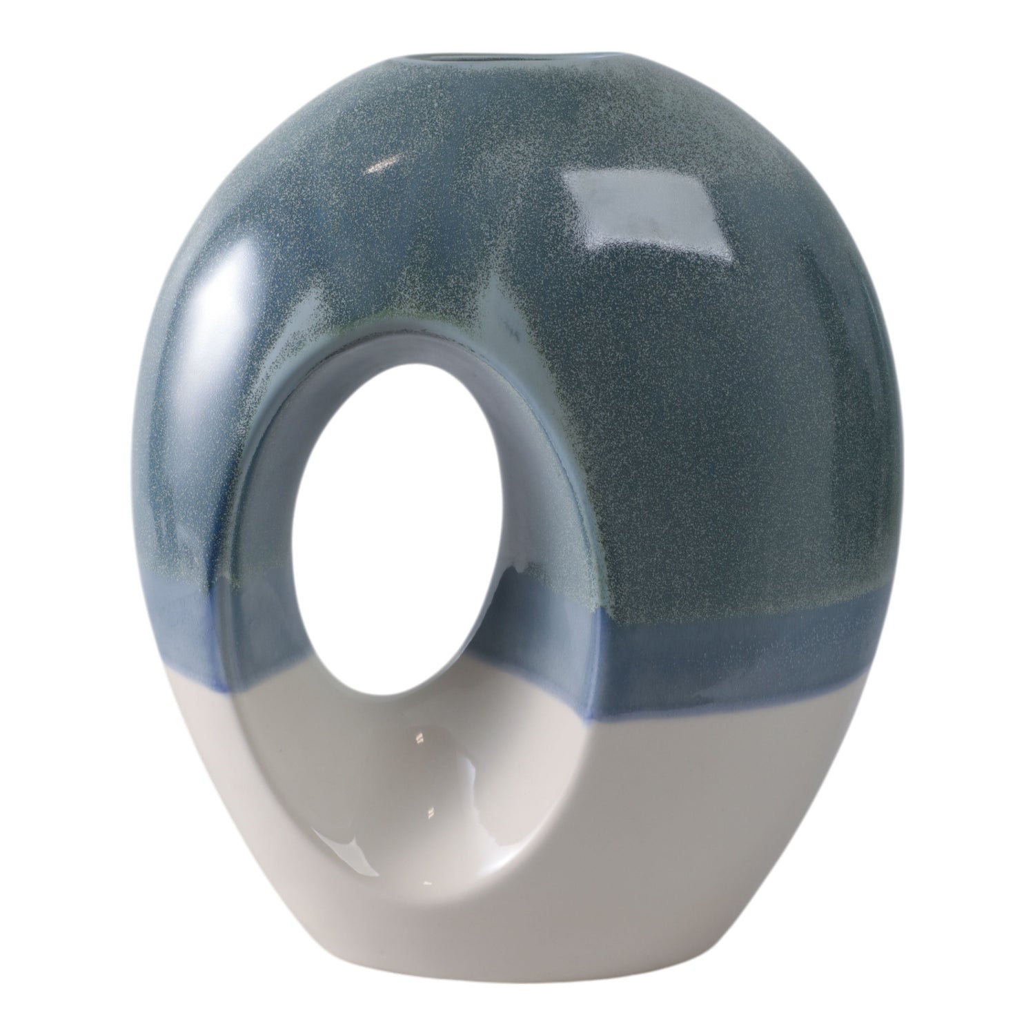 Coimbra Large Circle Portugal Vase - Blue / White
