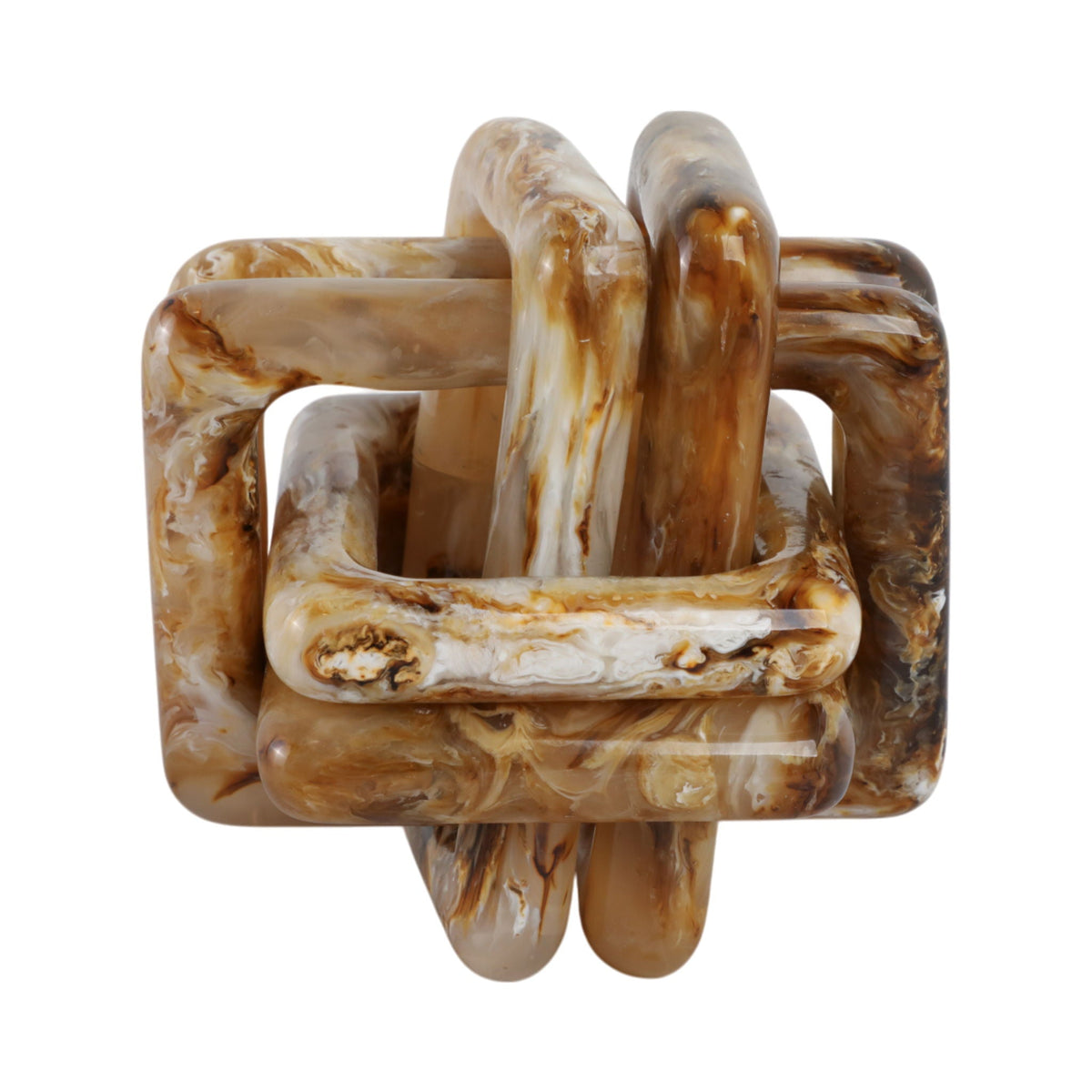 Marbled Resin Knot - Tan