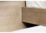 JVLHJ4 One Coastal Modern Live Edge Wall Bed With Floating Nightstands In Bisque
