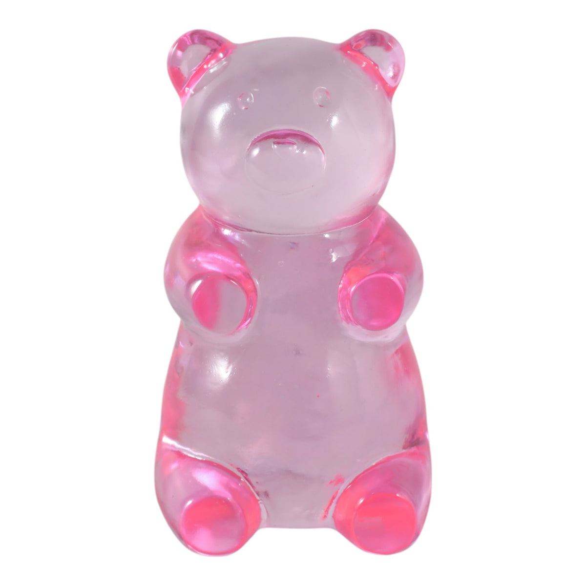 7" x 4" Transparent Resin Gummy Bear - Pink