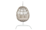 Dana - Rope Hanging Club Chair, With Self Welt - Linen Canvas