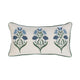 Transcendence - 14" x 26" NV Belcourt Floral Pillow - Floral Natural / Blue