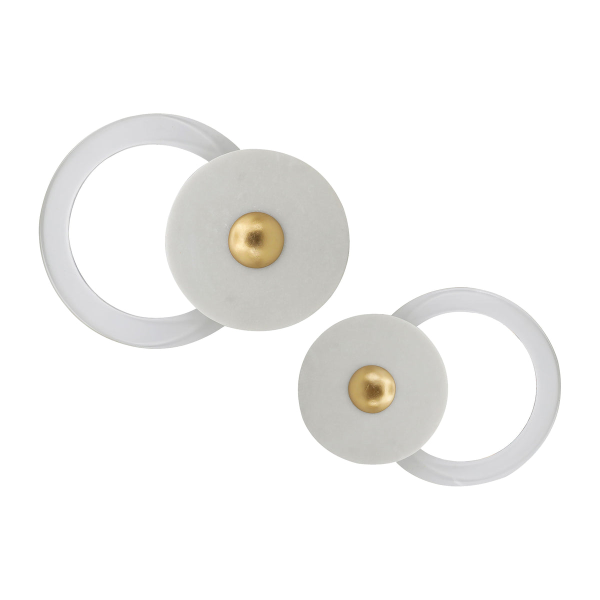 20 / 24" Vertigo Acrylic And Quartz Wall Decor (Set of 2) - Brown