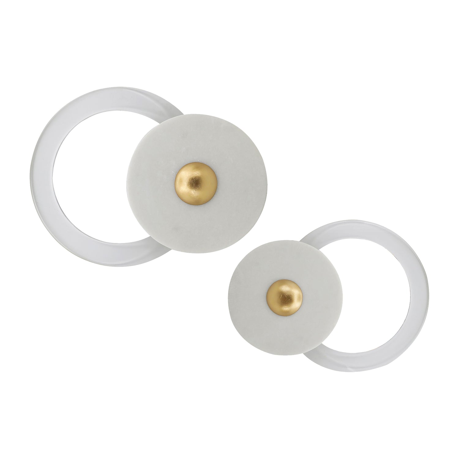 20 / 24" Vertigo Acrylic And Quartz Wall Decor (Set of 2) - Brown