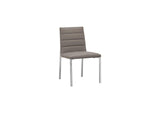 1AE266M Amalfi Metal Back Chair In Taupe Leather (Set of 2)
