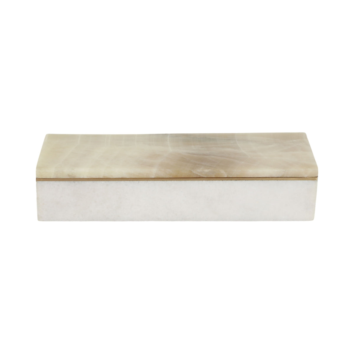 Onyx And Brass Box - White