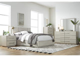 DEZ7H4 Destination Wood Panel Bed In Cotton Grey