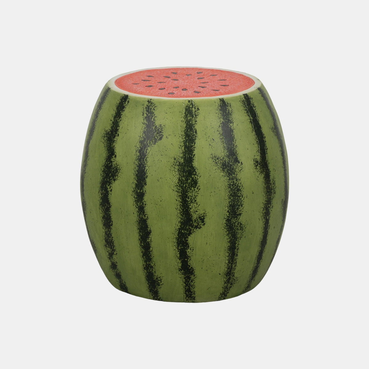 17" Watermelon Garden Stool - Green / Pink