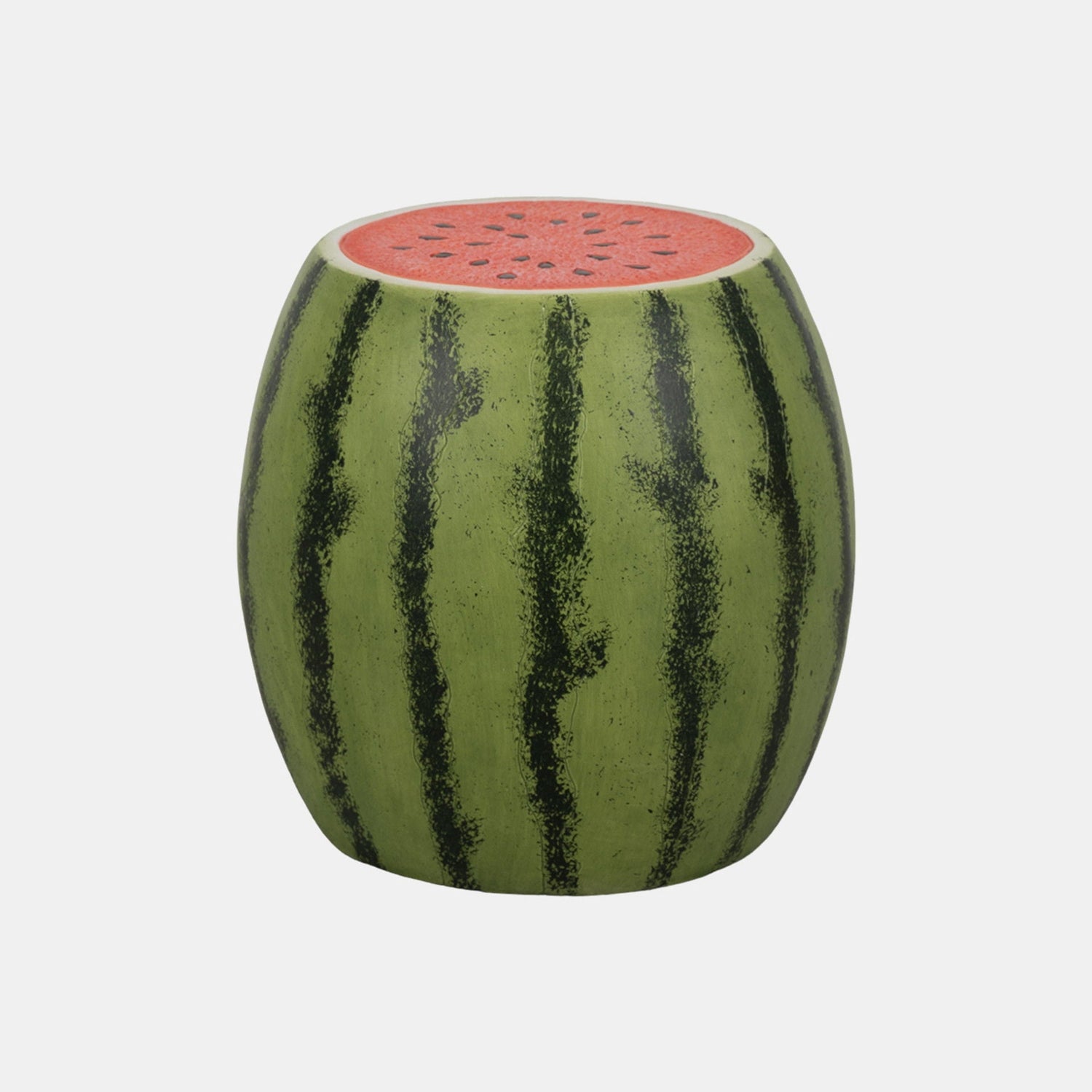 17" Watermelon Garden Stool - Green / Pink