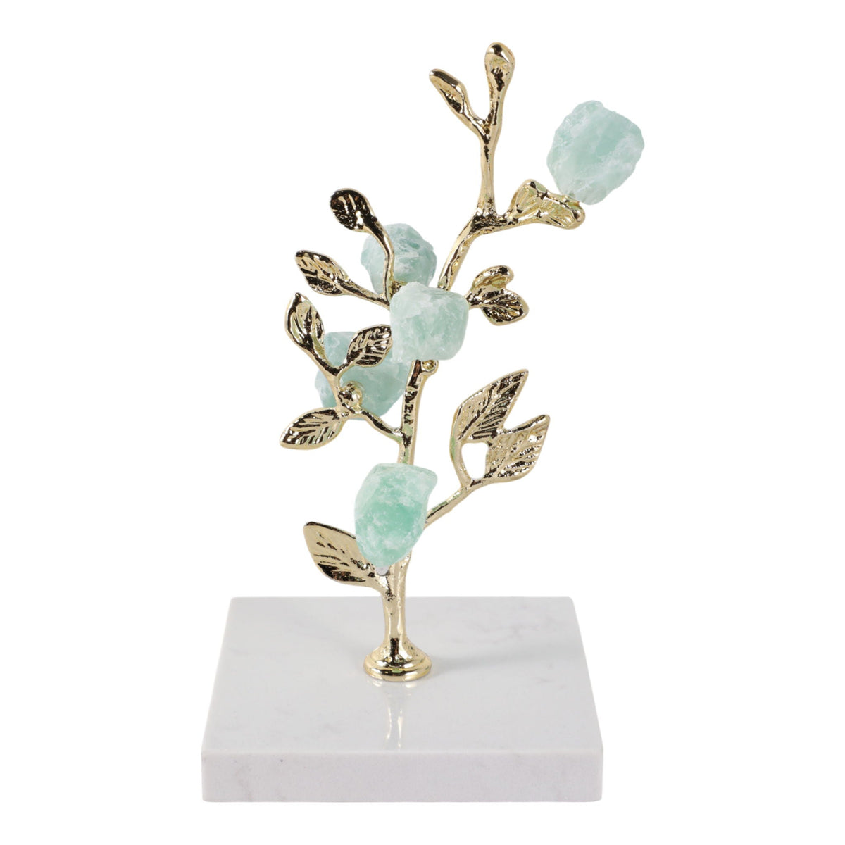 Peoria Flourite Stone Tree Statuary Small - Green