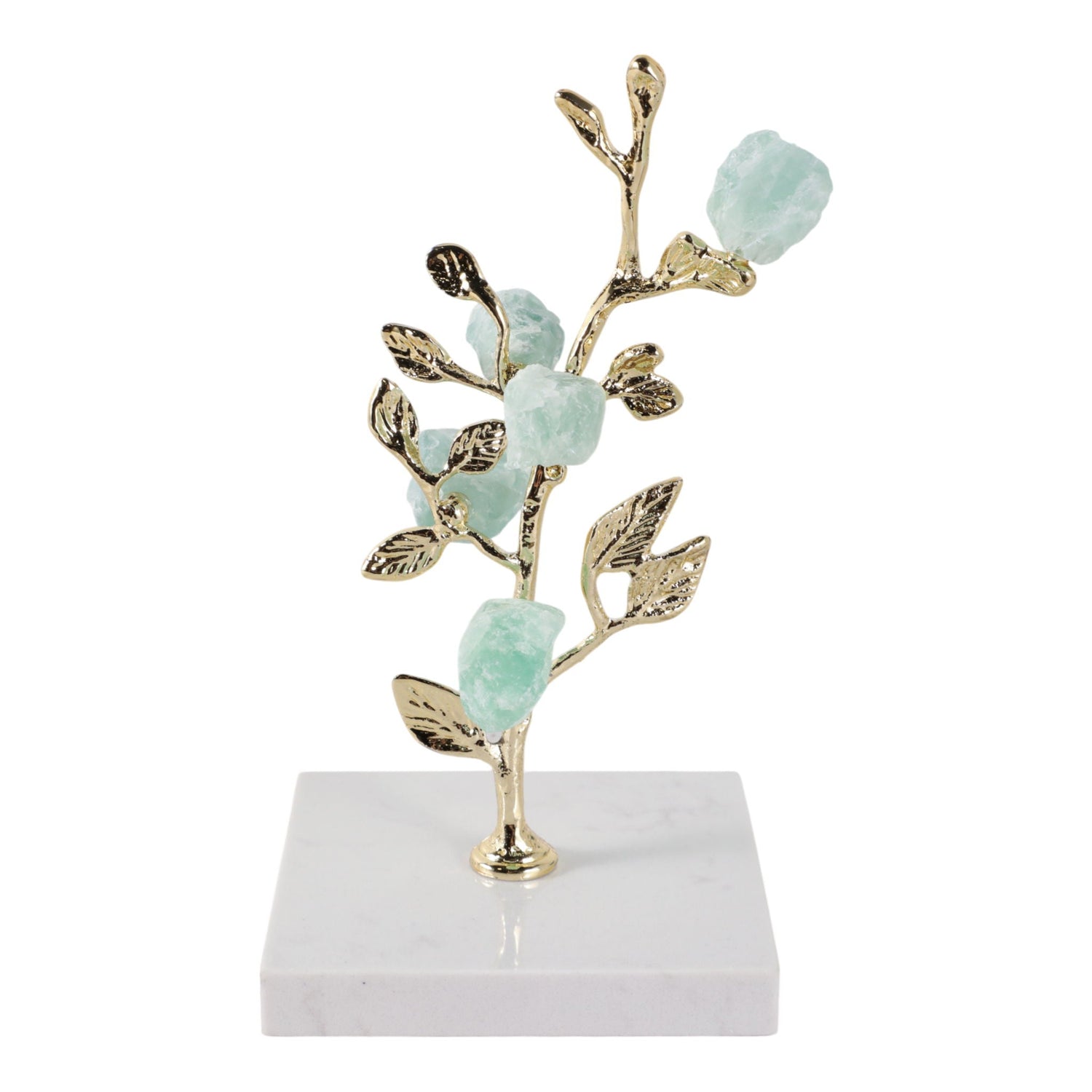 Peoria Flourite Stone Tree Statuary Small - Green