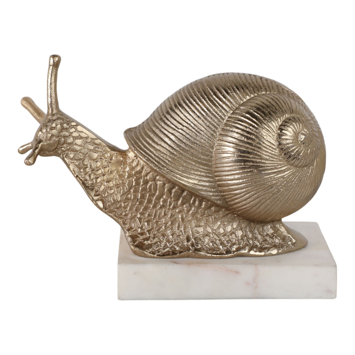 10" Amelia Snail Statuary - Gold